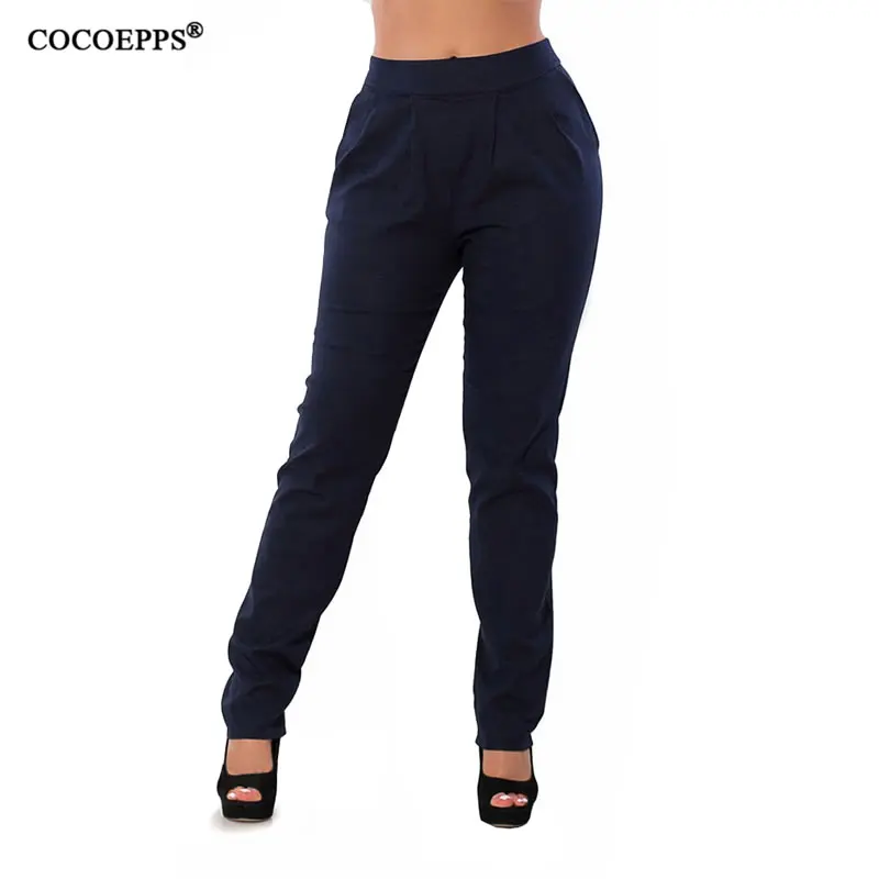 COCOEPPS Plus Size Casual Pencil Pants Women Spring Big Size Solid High waist Long Pants 5XL 6XL 2019 Summer Pant for women COCOEPPS Plus Size Casual Pencil Pants Women Spring Big Size Solid High waist Long Pants 5XL 6XL 2019 Summer Pant for women