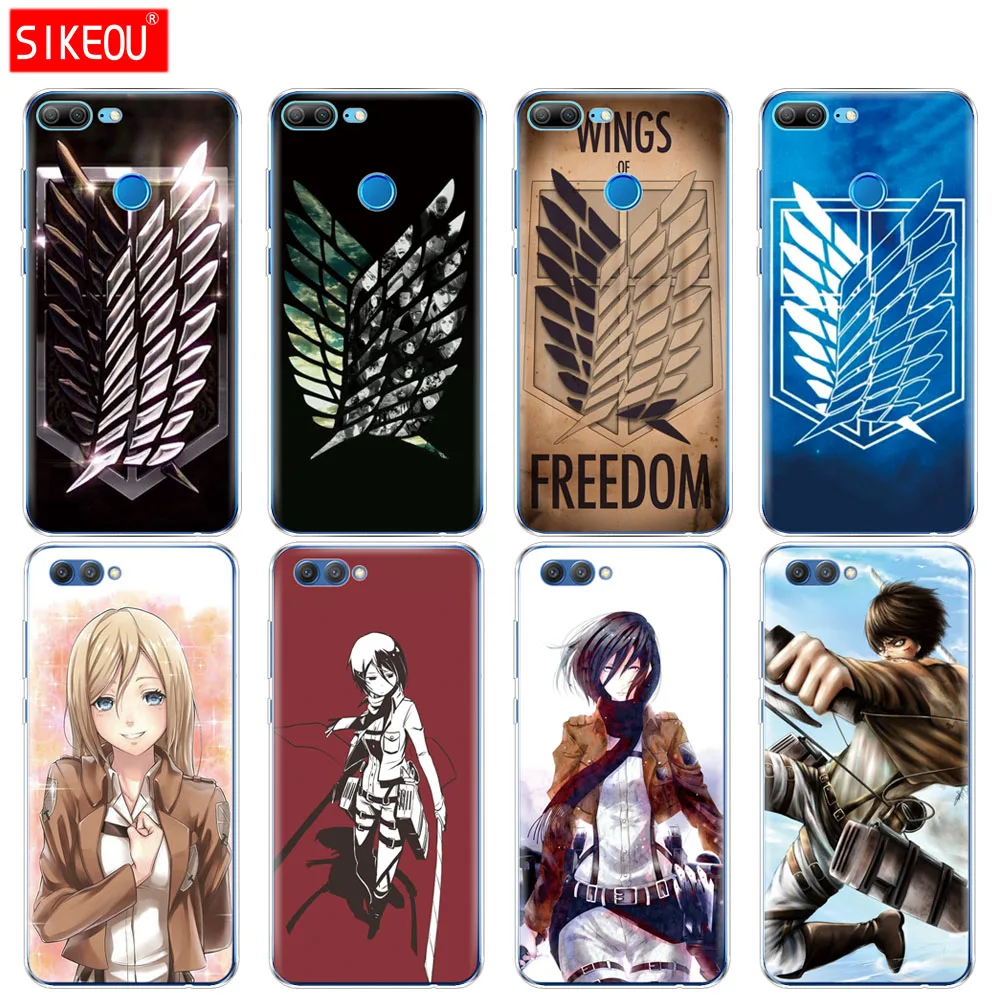 

Silicon Cover phone Case for Huawei Honor 10 V10 3c 4C 5c 5x 4A 6A 6C pro 6X 7X 6 7 8 9 LITE Attack On Titan logo japanese anime