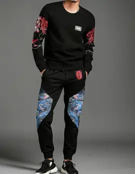 

Tracksuits Casual Male Autumn Winter Man Outwear fashion design men set