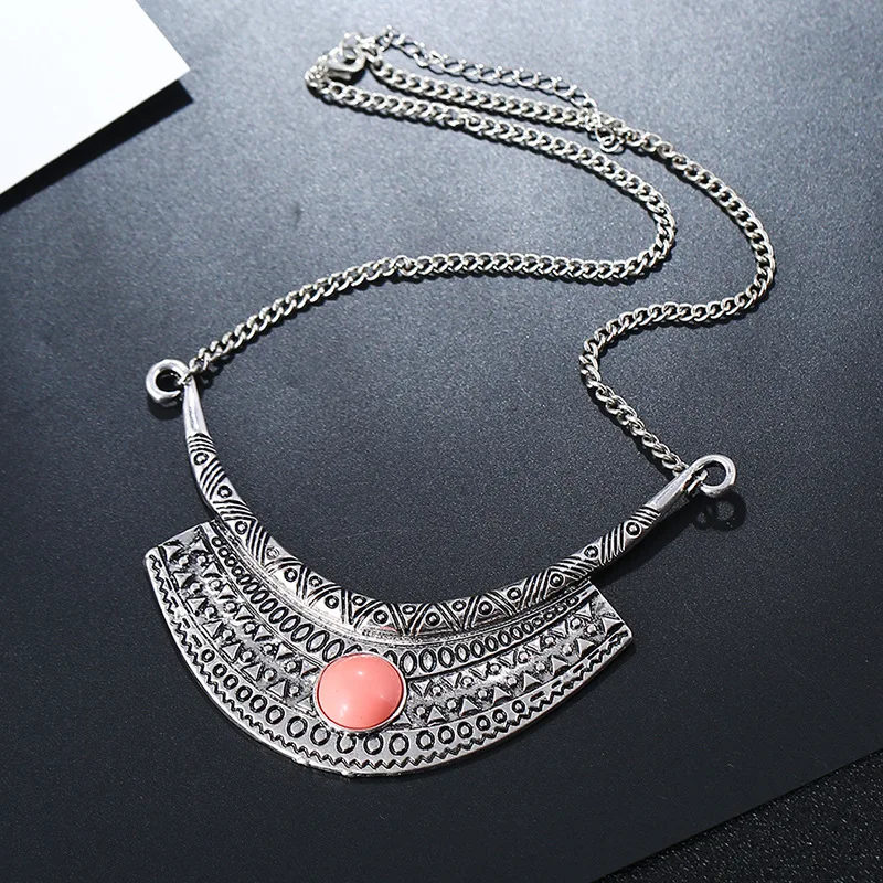 Vintage Tibetan Miao Silver Metal Tassel Bead Chinese Style Charm Original Chokers Necklace Collier Turkish Gypsy Ethnic Jewelry