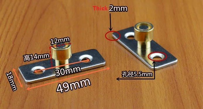 

20Pcs/Lot Floor Mount Ball Bearing Single Wheel Roller Guide Wood Hanged Suspended Sliding Door