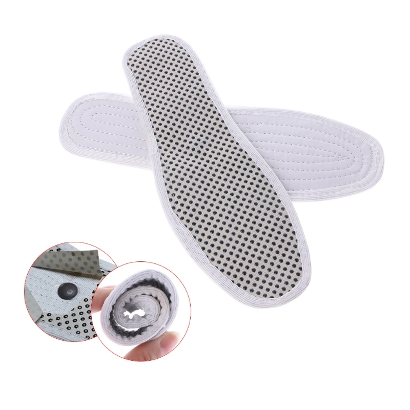 

1Pair Unisex 37-39 Winter Self Heating Shoe Pad Breathable Foot Care Warm Insole With Blend Cotton Thermal Accessories Women Men