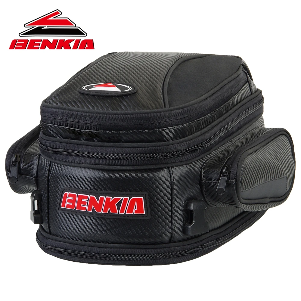 

BENKIA Motorcycle Bag Saddle Bag Back Seat Luggage Bags Motorcycle Riding Travel Luggage Handbag Black Moto Bags