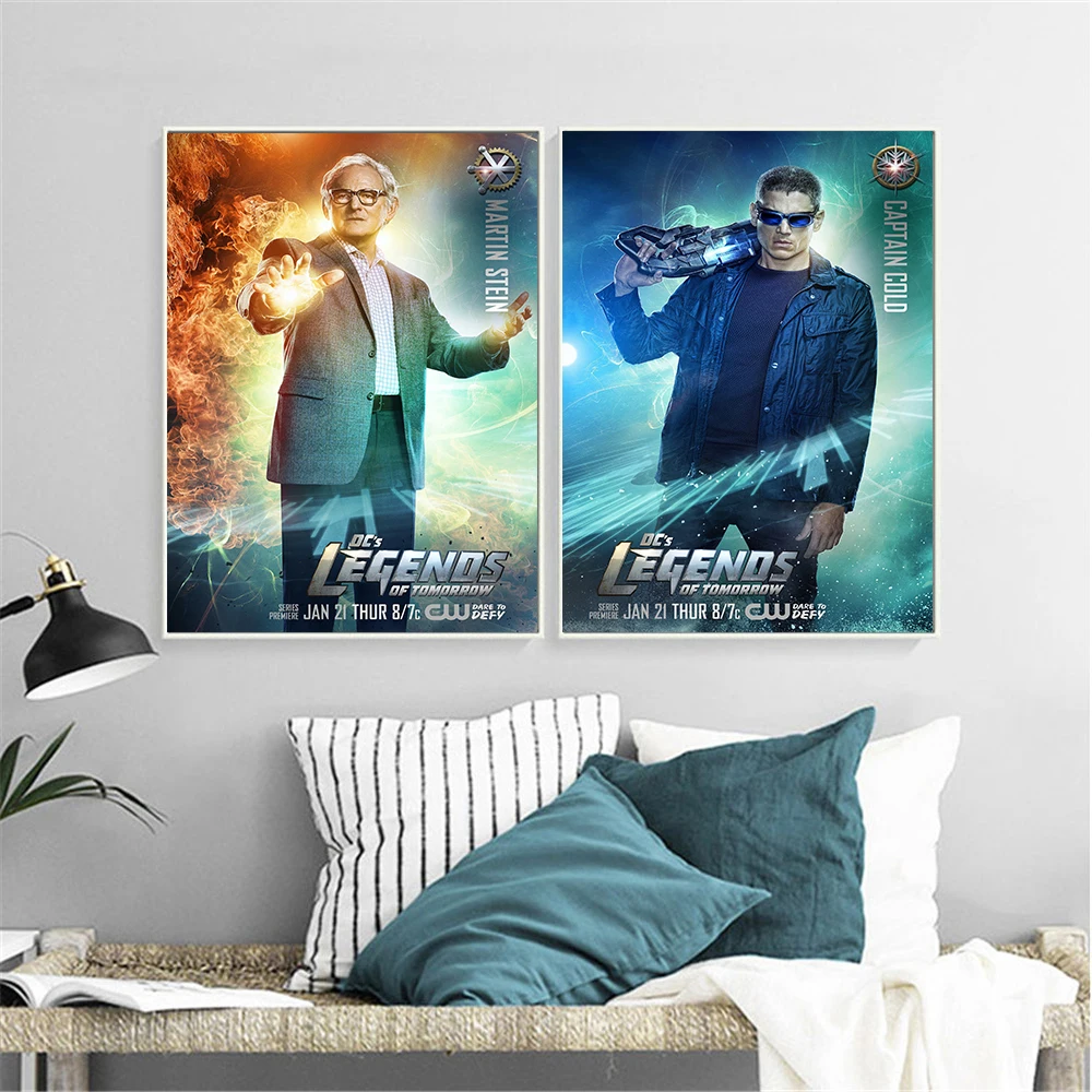 

Movie Poster Legends of Tomorrow Print Decor Hero of extraordinary ability Captain Cold canvas Painting for Living Room Cuadros