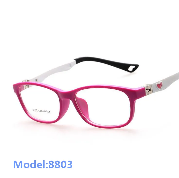 

Kids Optical Frame Children Glasses Girls Optical Frame Transparent Prescription Flexible TR Oculos de Sol Infantil 8803