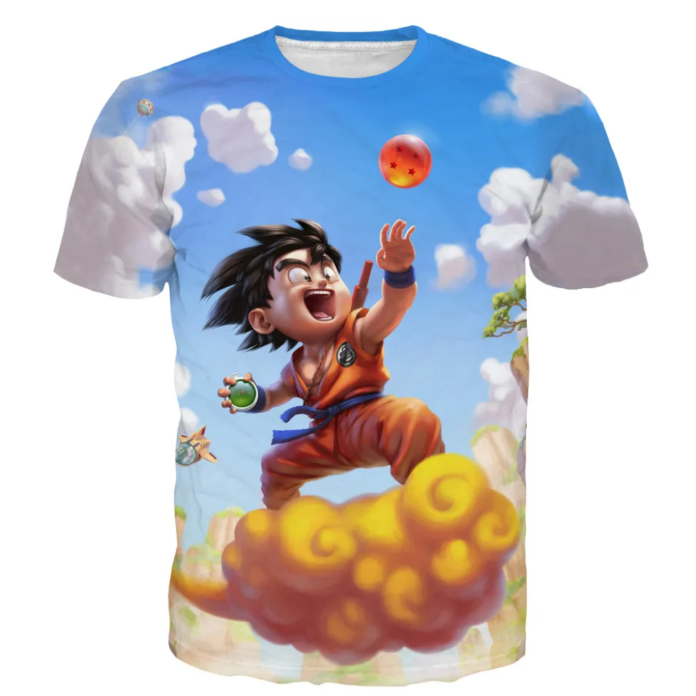 Ceny Dragon Ball DBZ Bulma super saiyan Vegeta koszulka 3D mężczyźni kobiety Anime Kid Goku Goten Gohan T koszula Harajuku Lonzo Ball koszulki