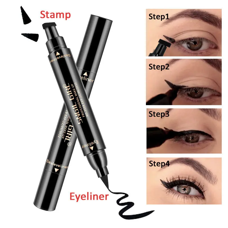

1 Pcs Eyeliner Pencil Long Lasting Waterproof Seal Black Eyeliner Eyeliner 2-in-1 Eyes Makeup Eye Pencil