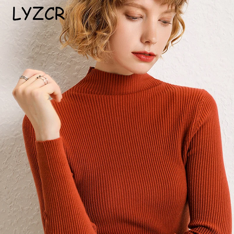 

Autumn Winter Women's Turtleneck Cashmere Sweater Women 2019 Long Sleeve Knitted Women Pullover Sweater Cashmere Female Jumper