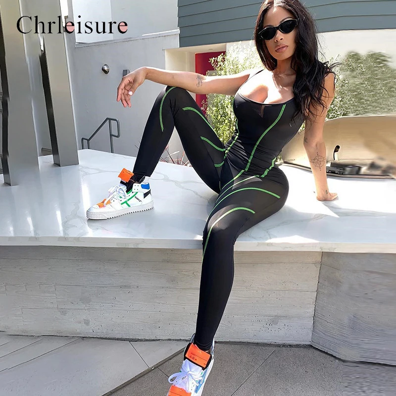 

Chrleisure Summer Fashion Women's Jumpsuits Solid Color Trace Casual Sleeveless Female Trousers Sling Women Clothing