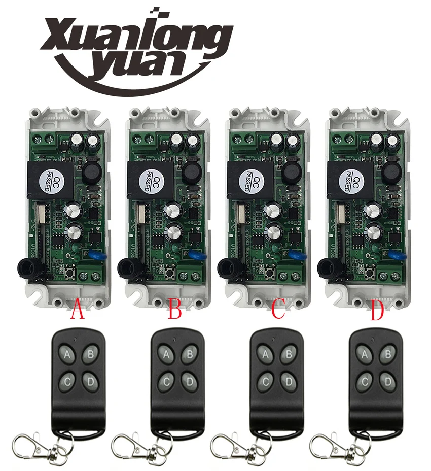 

Xuanlongyuan 85 в 110 В 220 в 250 В 1CH беспроводной пульт дистанционного управления передатчик + приемник Универсальный пульт дистанционного управления/радиоприемник