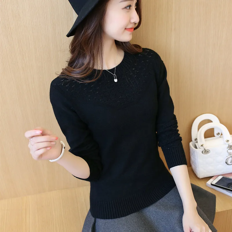 OHCLOTHING Sweater female Lady Pullovers Style Spring 2019 New Style Slim Sweater with Long Sleeves and Slim Style