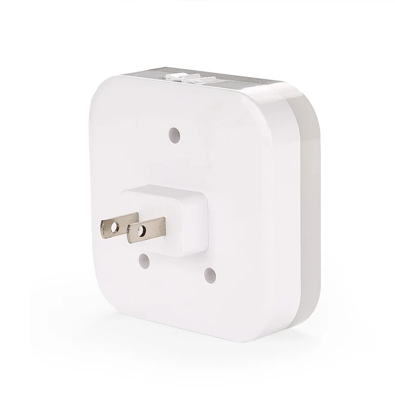 Умный светодиодный ночник с двумя usb портами и зарядным устройством штепсельная