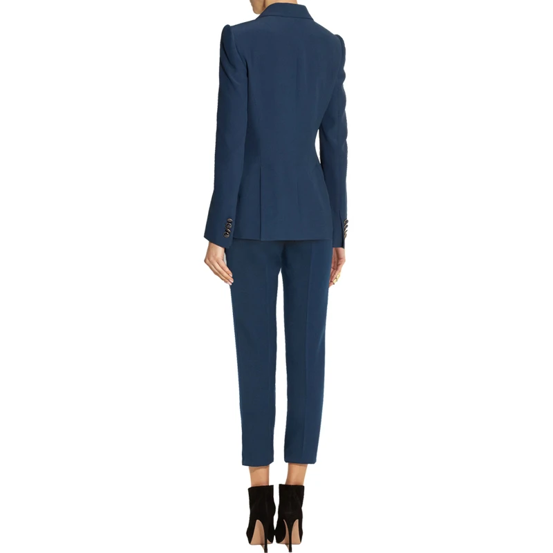 New fashion women business suits formal office work pants suits plus size jacket and Trousers female long sleeve blazer set