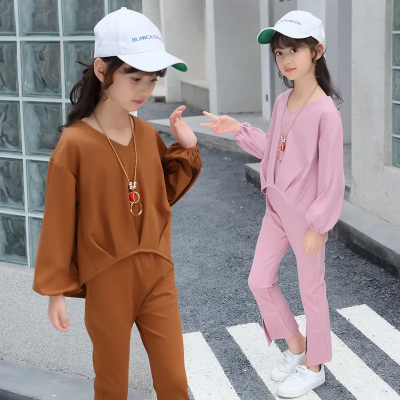 

Clothes Set For Girls Fall Girls Outfits Back To School Long Sleeve Shirt + Pant 2pcs Brand Children Clothing Boutique Clothes 8