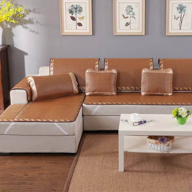 Free Shipping Sofa Cover Plaid Slipcover Summer Cooling Couch Free Shipping Sofa Cover Plaid Slipcover Summer Cooling Couch Rattan Chair Seat Dustproof Slipcovers