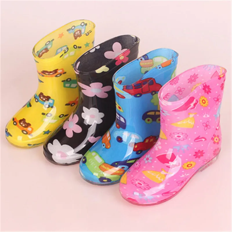 

Children Autumn Spring Winter Baby Kids Rainboots Cartoon Car Flower Star Candy Shoes Waterproof Shoe Rubber Shoes