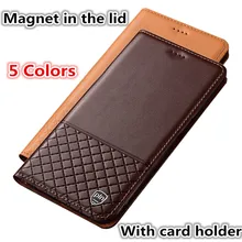 ZD11 Genuine Leather Phone Case With Card Holder For OnePlus 7 Pro(6.67′) Case For OnePlus 7 Pro Phone Bag Free Shipping