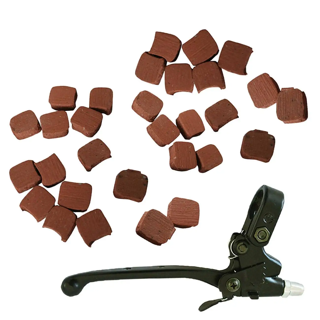 

30xSquare Clutch Pads&Clutch Lever W/ Lock For 49 60 66 80cc Motorize Bike