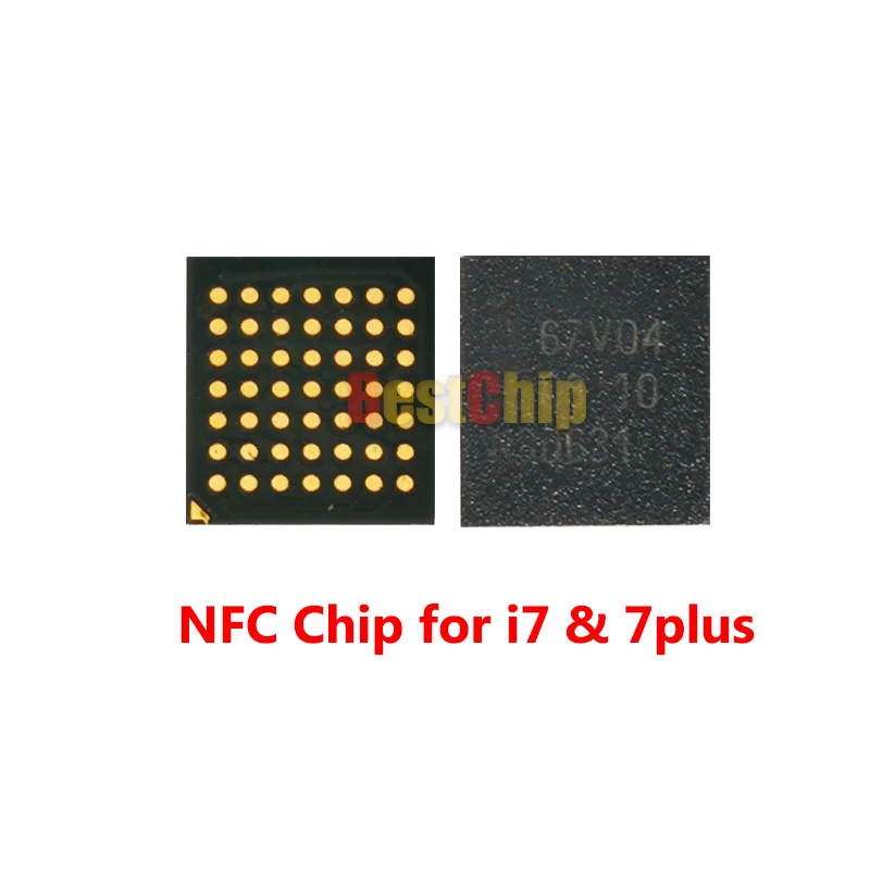 BestChip 10 шт./лот оригинальный и новый NFC _ RF 67V04 для iphone 7 7plus IC chip | Электронные