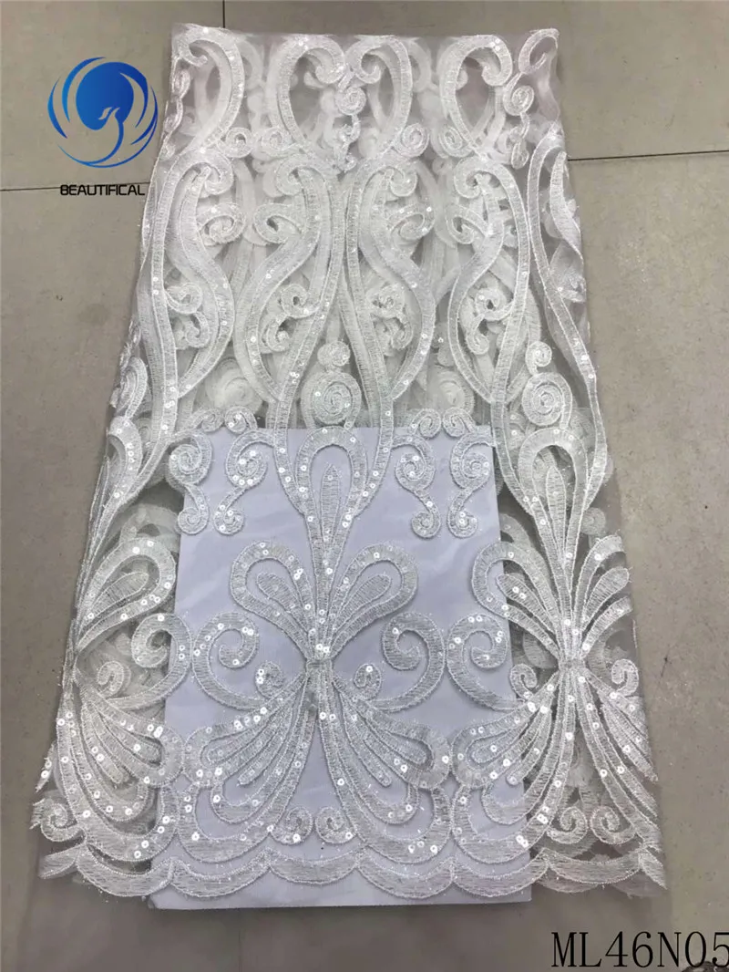 

BEAUTIFICAL tulle fabrics lace 2019 lace fabrics latest french net lace fabric latest african sequins best quality ML46N05