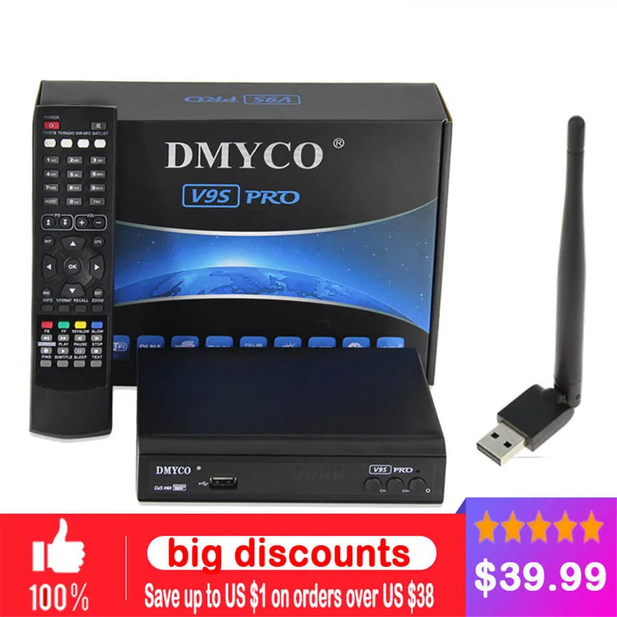 2019 DVB приемник приемное устройство tv box Сингапур V9S PRO декодер смотреть фильмы в