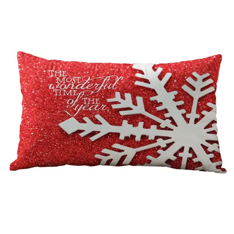 Rectangle 30cmx50cm Cotton linen Christmas Bed Home Decor pillow cases home decor decorative