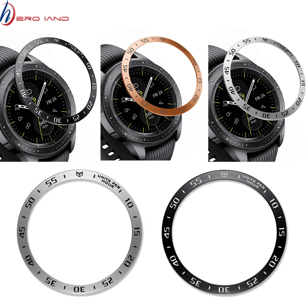 

Bezel Ring Adhesive Cover Anti Scratch Metal For Samsung Galaxy Watch 46MM 42MM Smart watch Cover for Samsung Gear S3 frontier