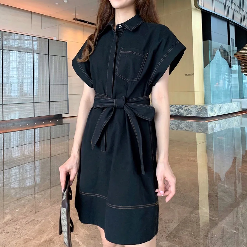 

2019 New Lapel Casual Embroidery Fashion Dresses for Women Freeshipping