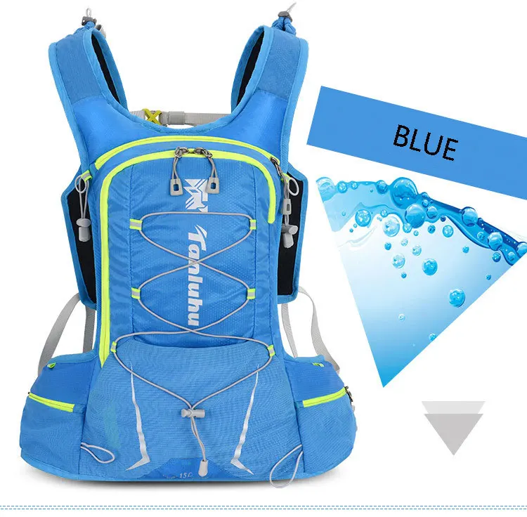 Outdoor 2L Water Bag Mountaineering Riding Bag Running Backpack Male Cross Country Riding Shoulder Bag Water Bladder Container - Цвет: Blue