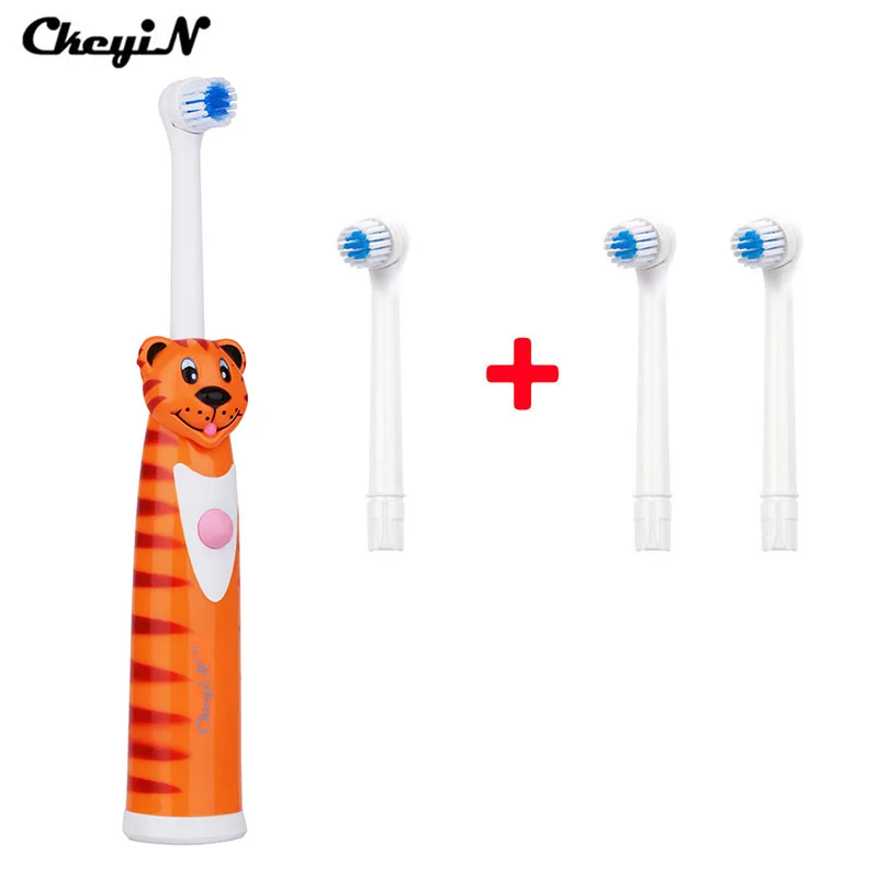

CkeyiN Dental Care Electric Toothbrush No Rechargeable With 4 Brush Heads Battery Operated Teeth Brush Oral Hygiene Tooth Brush