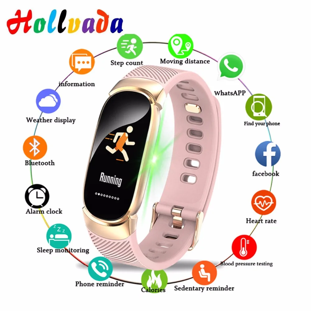 Hollvada женские спортивные Смарт часы для мужчин IP67 водонепроницаемые пульсометр
