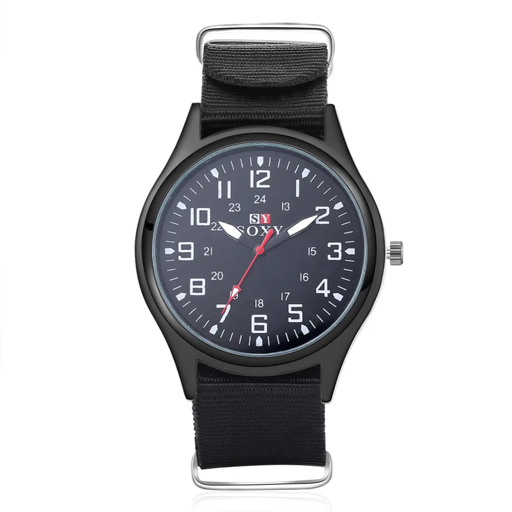 Fashion Nylon Watch Men Brand New SOXY Men's Sport Quartz Wrist Military Watches Slim Analog Masculine Hot shark style relojes