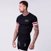 Лидер продаж новая брендовая одежда тренажерные залы Tight футболка мужские фитнес футболка для мужчин Gyms футболка для фитнеса и занятий летний топ