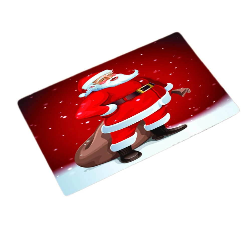 Рождественские олени Снеговик Санта Клаус фланель коврик против скольжения ковер коврики для ванной Декор Новый
