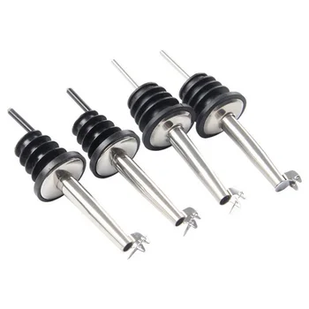 

2019 Stainless Steel Shrinking Pourer Oil Bottle Stopper Automatic Lid Wine Stopper Pouring Wine Mouth New Wine Accessories -Hot