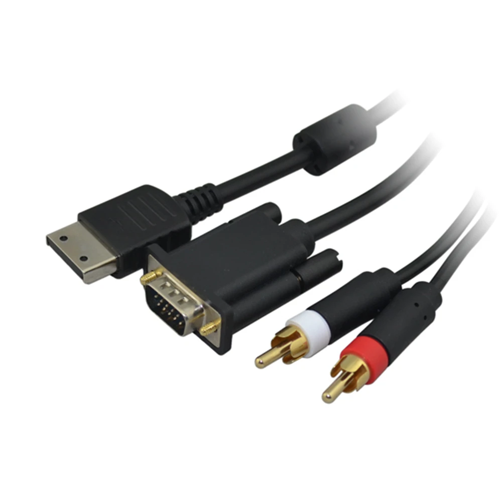 100% новый 20 шт./лот Высокое разрешение VGA кабель RCA адаптер звука HD Box PAL NTSC кабель для SEGA Dreamcast видео игры консоли