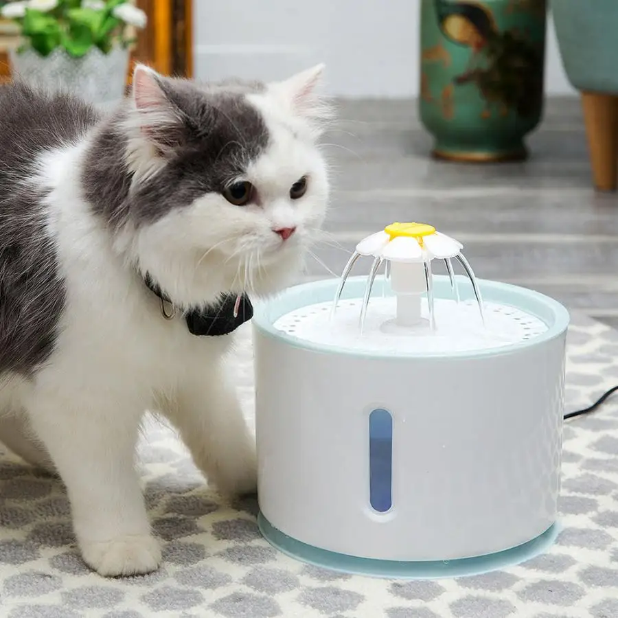 

2.4L Automatic Cat Water Fountain LED Electric Mute Water Feeder USB Dog Pet Drinker Bowl Pet Cat Puppy Drinking Dispenser