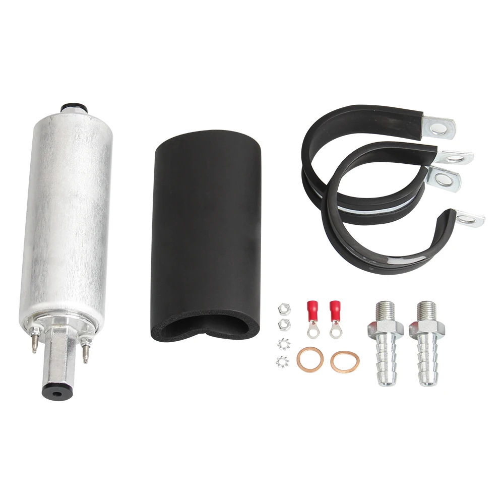 

Universal Fuel Pump New 255LPH Universal Inline External High Pressure Fuel Pump & Kit GSL392 US Stock