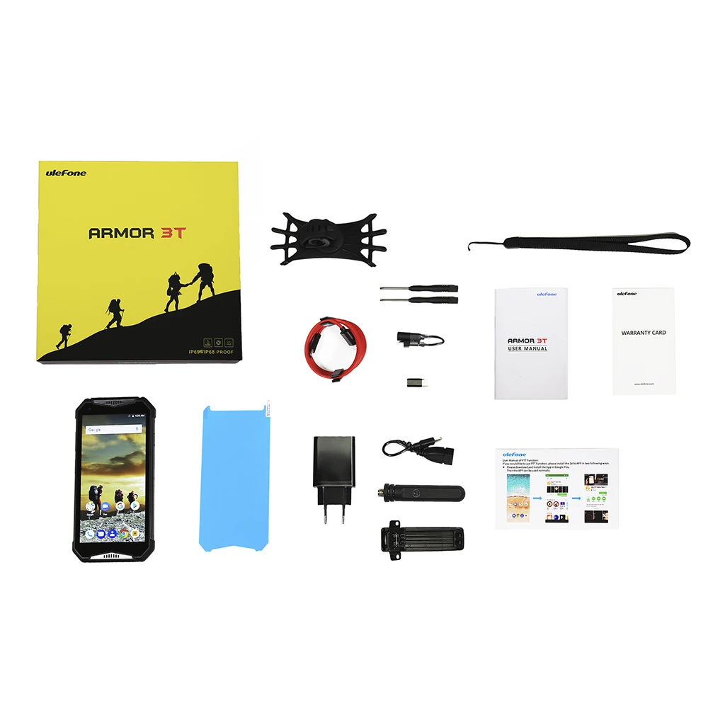 Ulefone Броня 3 T NFC 10030 mAh Walkie двусторонний смартфон IP69K IP68 Водонепроницаемый 5 7 "FHD +