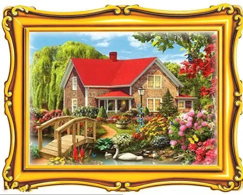 NEW ARRIVED 5D diamond painting HOUSE resin mosaic diamond painting