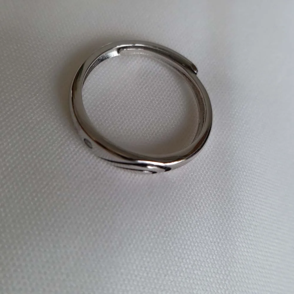 1 пара 925 пробы серебро Открытые Кольца для Для женщин Для мужчин регулируемый кольца пара для любовника S925 серебряные ювелирные изделия