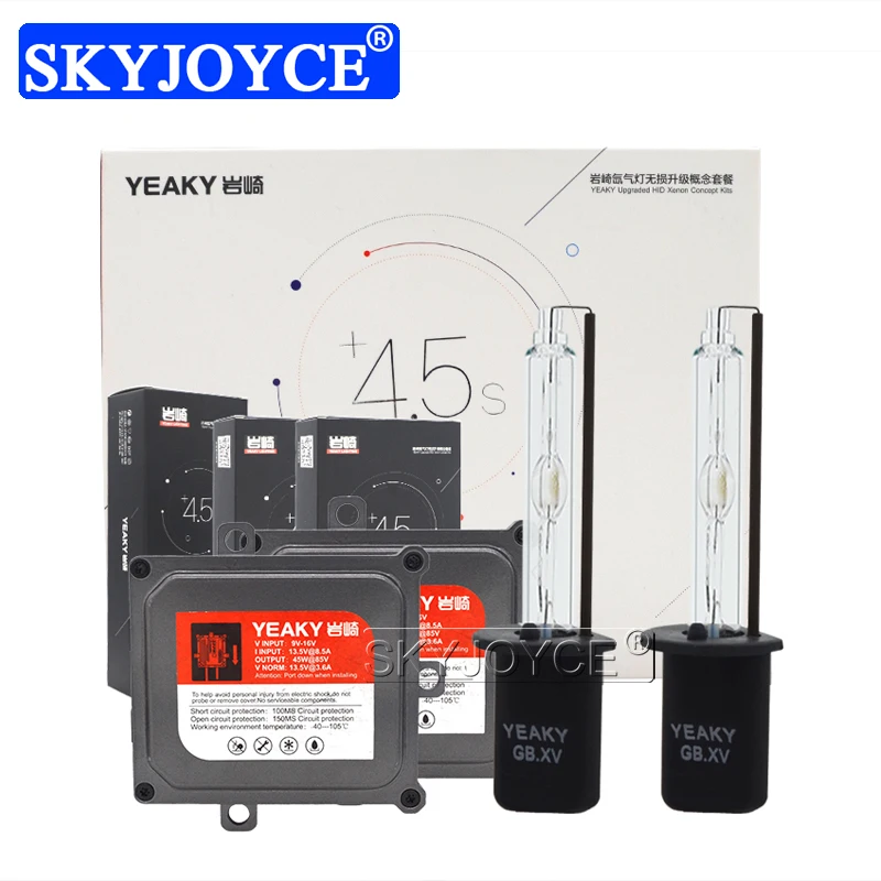 SKYJOYCE 45W Yeaky H1 5500K Xenon HID Conversion Kit Xenon H1 HID Replacement Bulb Car Headlight Slim Ballast 45W Yeaky Lighting (3)
