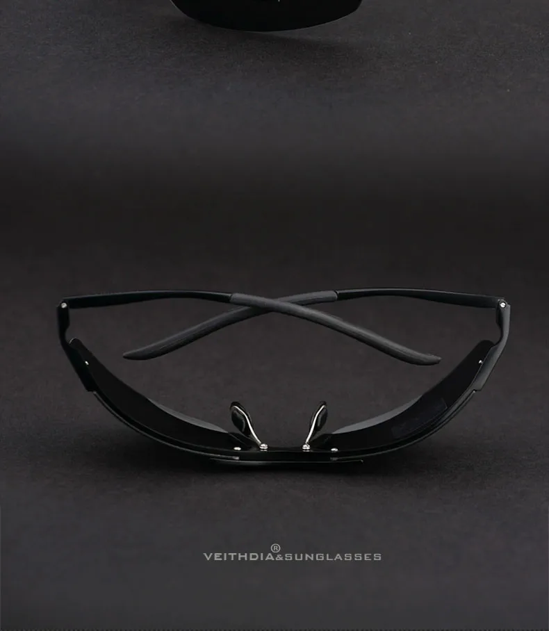 Бренд veithdia Alumunum Для Мужчин Поляризованные UV400 зеркальные солнцезащитные очки прямоугольные без ободка Для мужчин s солнцезащитные очки для защиты от ветра Для мужчин 6501
