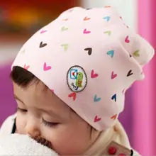 Зимняя и осенняя вязаная крючком теплая хлопковая детская шапочка для новорожденных, шапка для мальчиков и девочек, детская шапка унисекс с сердечками, милая Весенняя детская шапочка