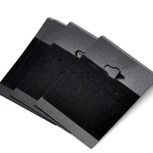 DoreenBeads, черные ушные крючки, серьги, пластиковые Дисплейные карты, 6,2x4,5 см(2-1/" x1-3/4"), 50 шт.(B16649