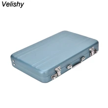 Velishy 1 шт.,, Цветной алюминиевый держатель для кредитной карты, коробка, модный мини-портфель, чехол для визиток, ID держатели, пароль