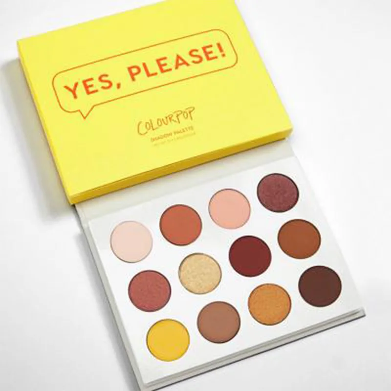 

Colourpop Yes Please Pressed Powder Shadow Palette 12 Colors Eyeshadow Long Lasting Waterproof Nude Shimmer Eye shadow