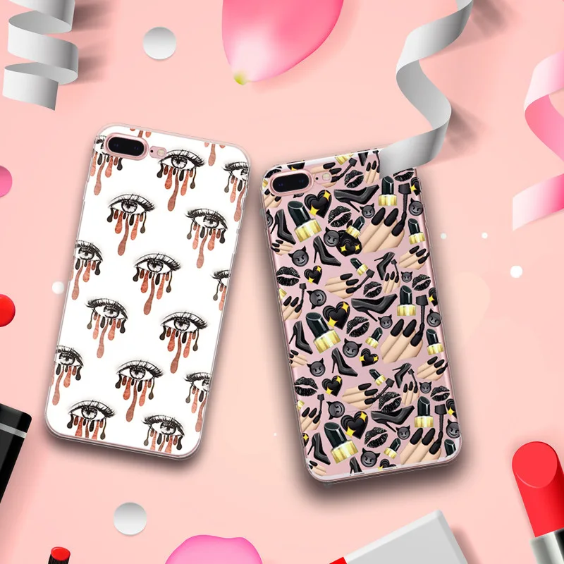 Прозрачный силиконовый чехол из ТПУ для iPhone 8 5 5s 6 6s Plus 7Plus с рисунком губ|for iphone|6s