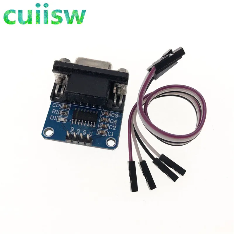 

cuiisw MAX3232 MAX232 RS232 To TTL Serial communication converter Module 5V/3.3V+Jump Cables