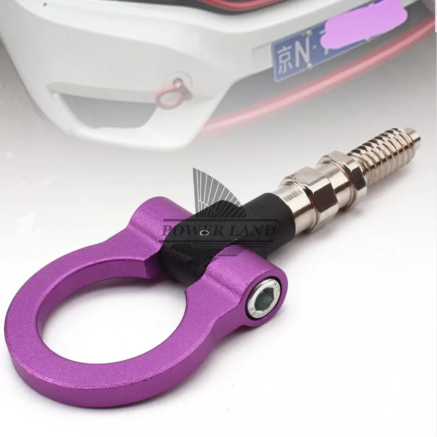 Purple Universal Aluminum Car Auto Racing CNC Trailer Ring Tow Hook Eye